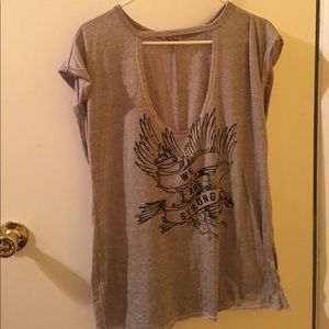 Gray boyfriend tee